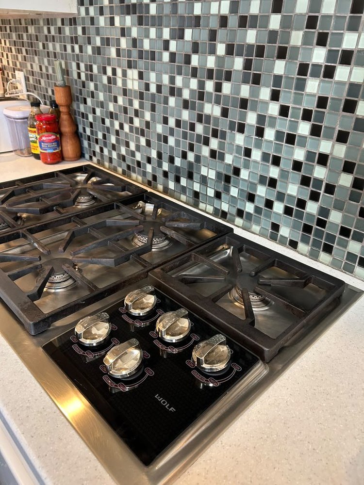 Stovetop after deep cleaning